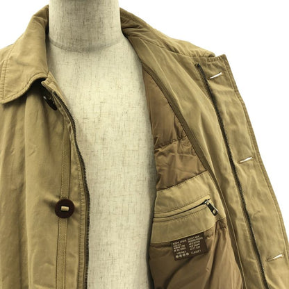 Moncler Logo Button Belted Batting Overcoat 3 Beige Jacket