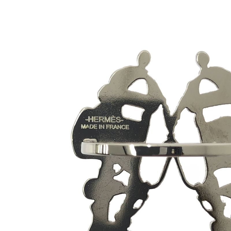 Hermes Brides de Gala Scarf Ring Silver