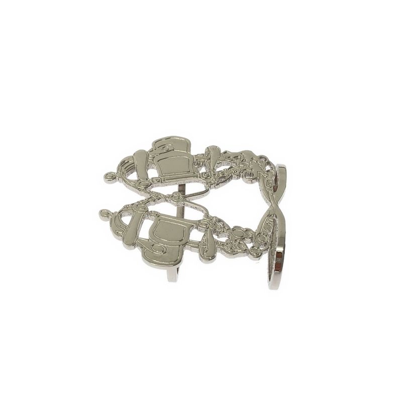Hermes Brides de Gala Scarf Ring Silver
