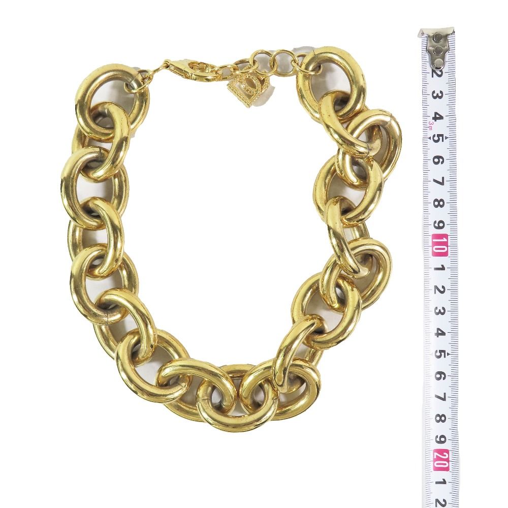 Dolce & Gabbana DG Logo Big Silhouette Chain Necklace Gold