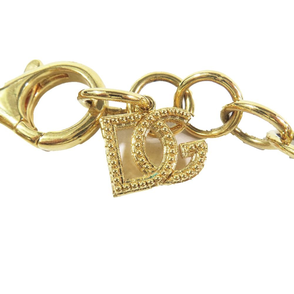 Dolce & Gabbana DG Logo Big Silhouette Chain Necklace Gold
