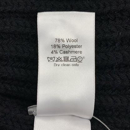 Celine Cashmere Blend Ribbed Turtleneck Knit Vest S Black Sweater
