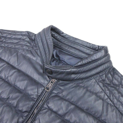 Moncler Casteu Sheepskin Leather Down Jacket Riders 1 Black