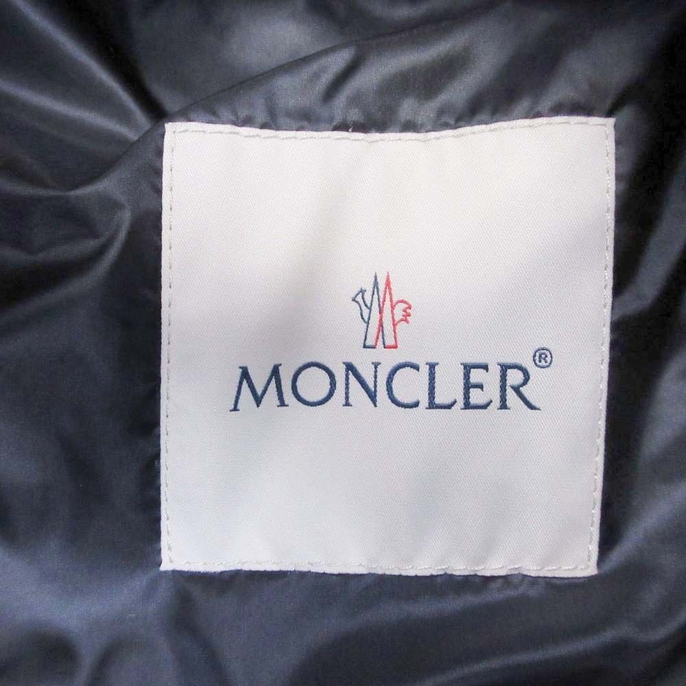 Moncler Casteu Sheepskin Leather Down Jacket Riders 1 Black