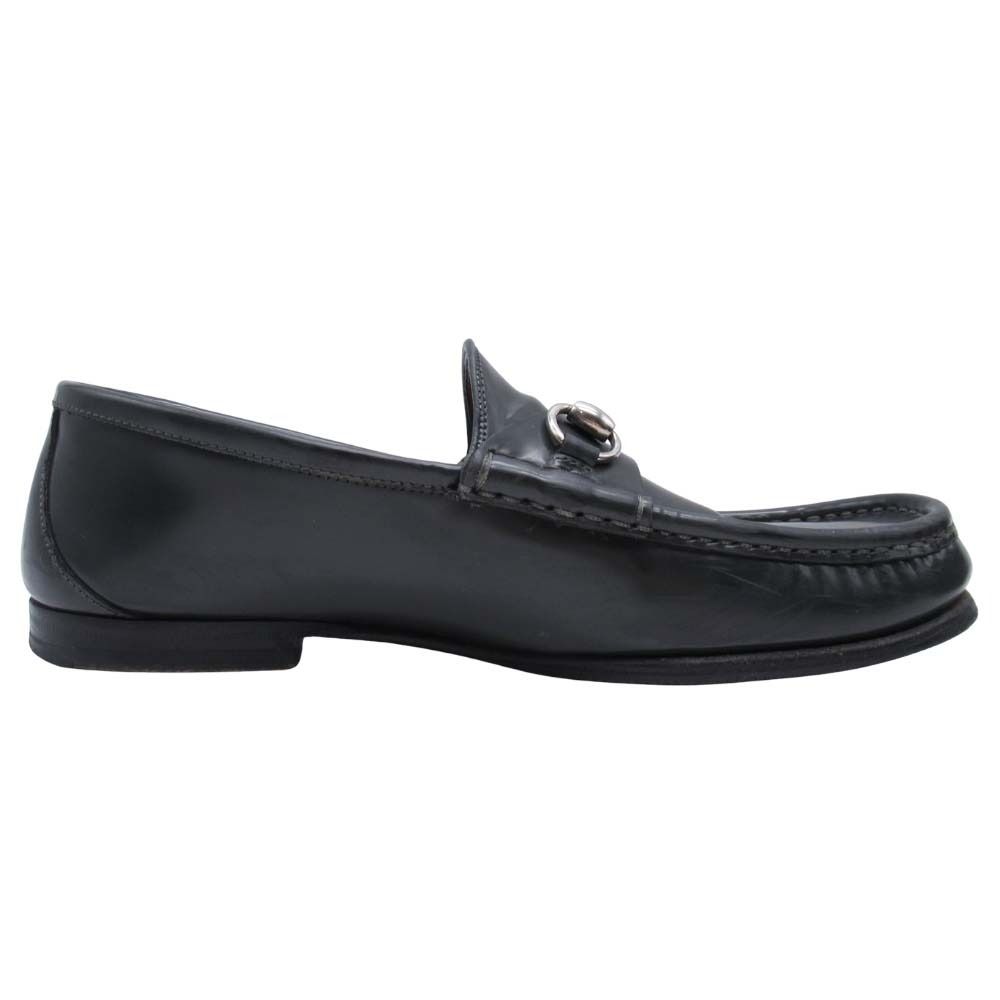 Gucci Collection Horsebit Loafers Moccasins Shoes 7 Black Silver