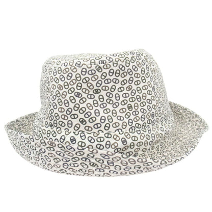 Hermes Chaine D'ancre Logo Folded Hat Short Brim 59 cm White