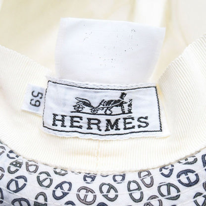 Hermes Chaine D'ancre Logo Folded Hat Short Brim 59 cm White