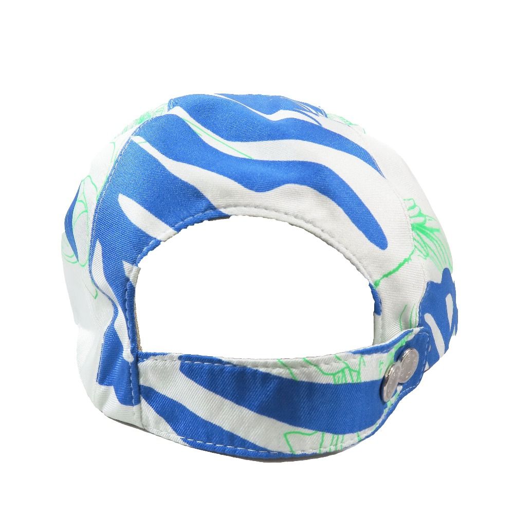 Hermes Davis Jungle Love Cap Botanical Flower All Over Pattern Series Button