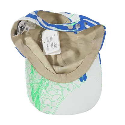 Hermes Davis Jungle Love Cap Botanical Flower All Over Pattern Series Button