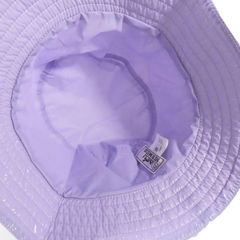 Hermes Red Bucket Hat Bakeha Rain Hat Nylon French Hat Purple 59