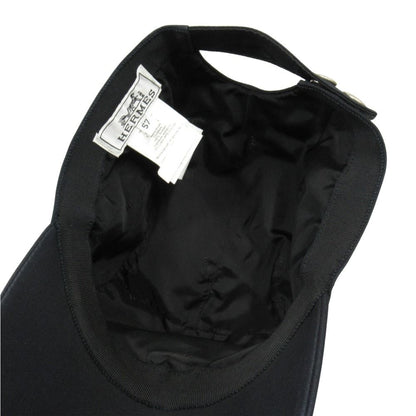Hermes Nevada Serge Dragon Cap Hat Series Button 57 Black