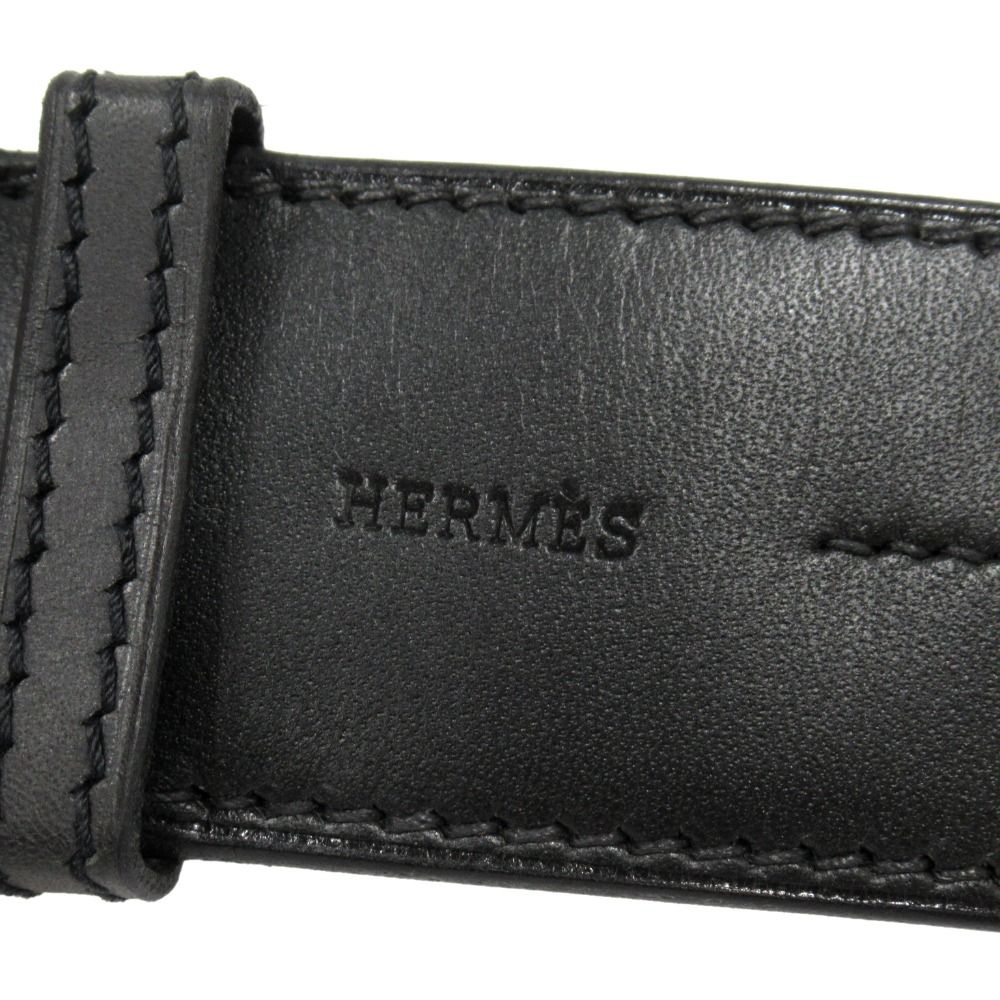 Hermes Martin Margiela Era Etriviere Leather Wide Belt 70 cm Black
