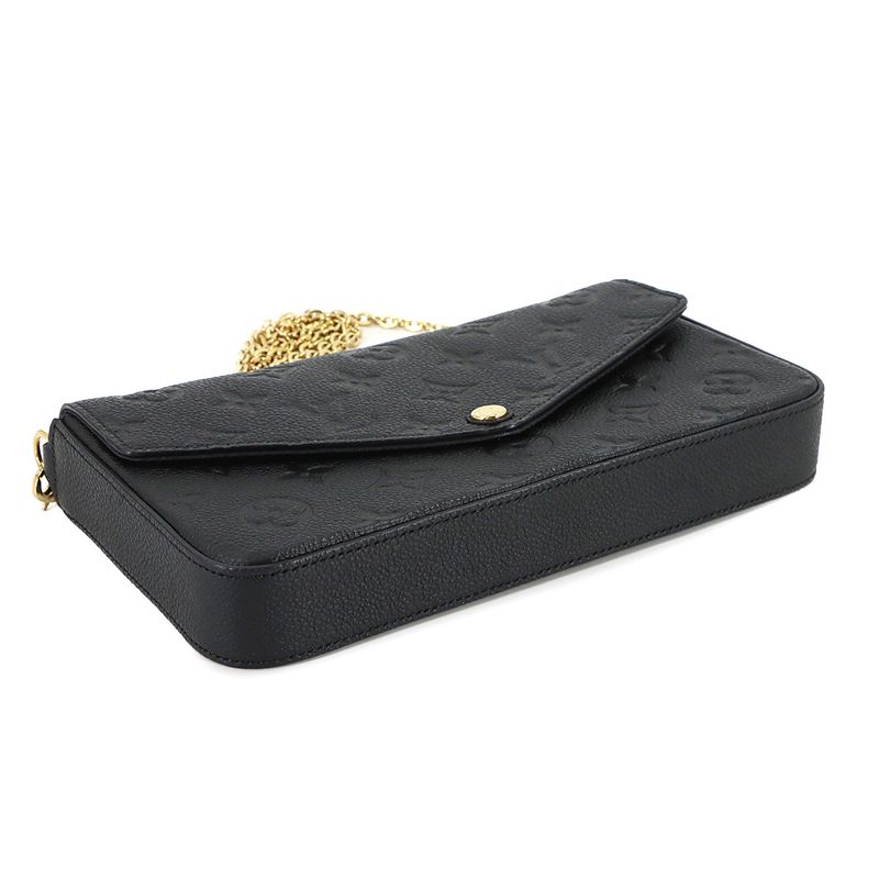 Louis Vuitton Monogram Empreinte Pochette Felicity Chain Wallet Noir Black