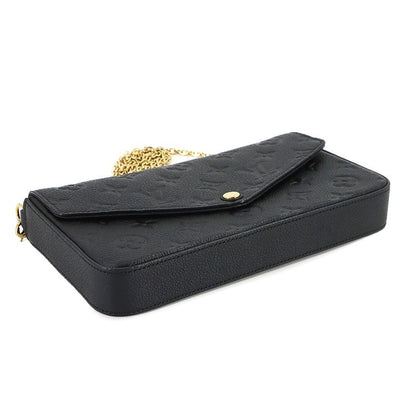 Louis Vuitton Monogram Empreinte Pochette Felicity Chain Wallet Noir Black