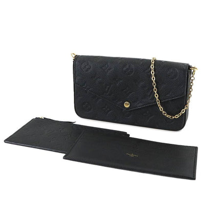 Louis Vuitton Monogram Empreinte Pochette Felicity Chain Wallet Noir Black