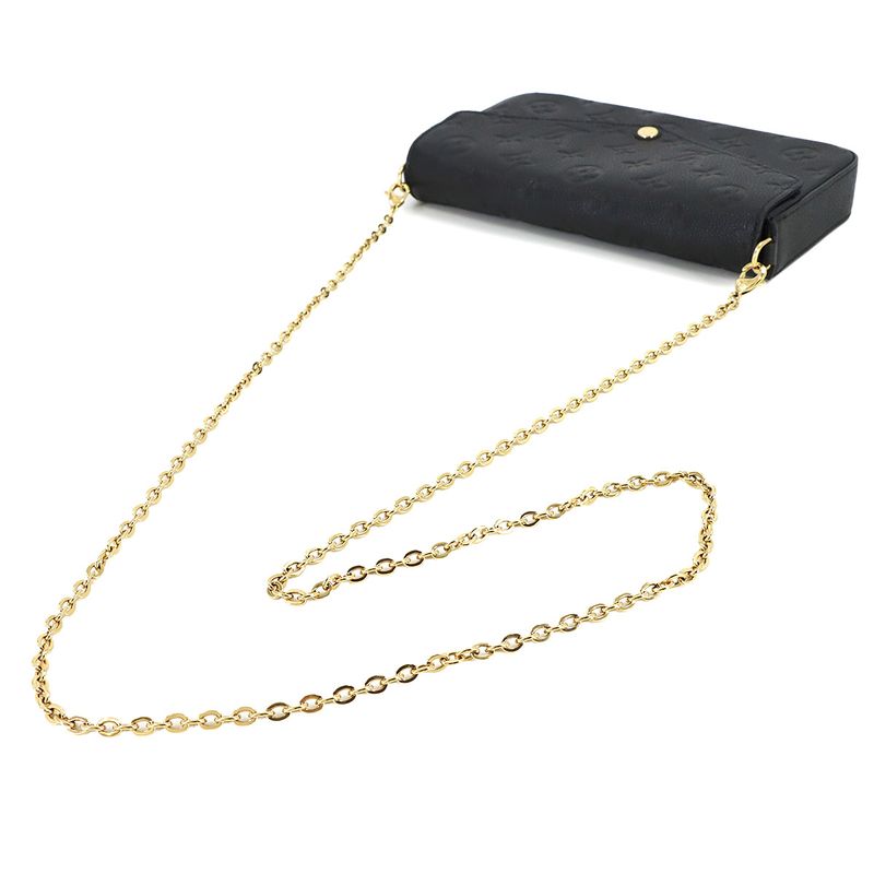 Louis Vuitton Monogram Empreinte Pochette Felicity Chain Wallet Noir Black