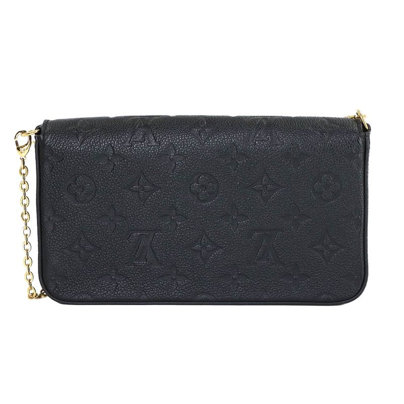 Louis Vuitton Monogram Empreinte Pochette Felicity Chain Wallet Noir Black