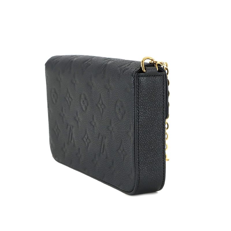 Louis Vuitton Monogram Empreinte Pochette Felicity Chain Wallet Noir Black