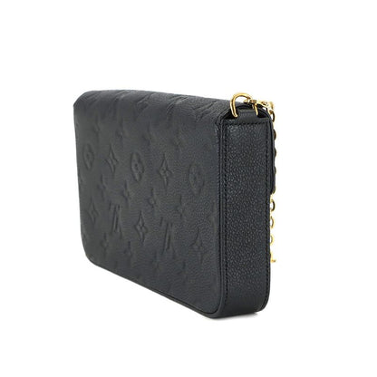 Louis Vuitton Monogram Empreinte Pochette Felicity Chain Wallet Noir Black