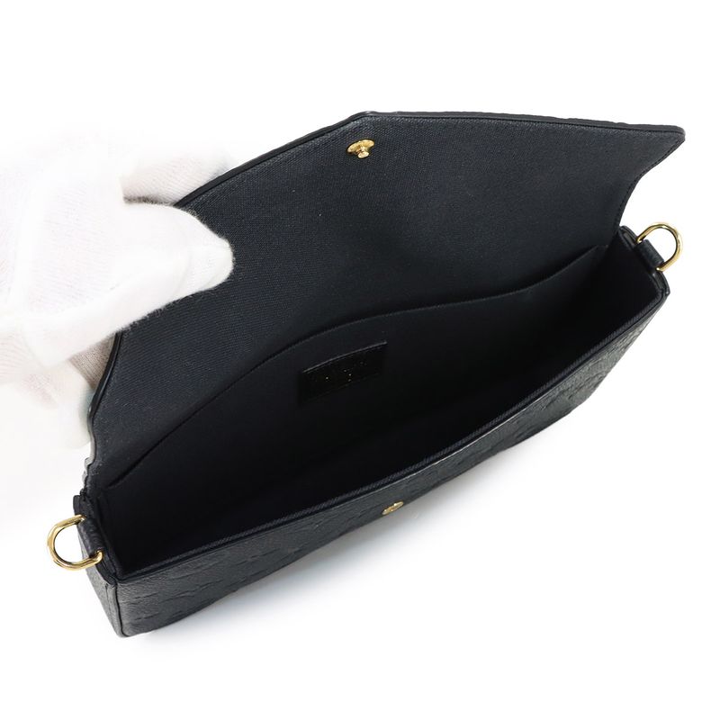 Louis Vuitton Monogram Empreinte Pochette Felicity Chain Wallet Noir Black