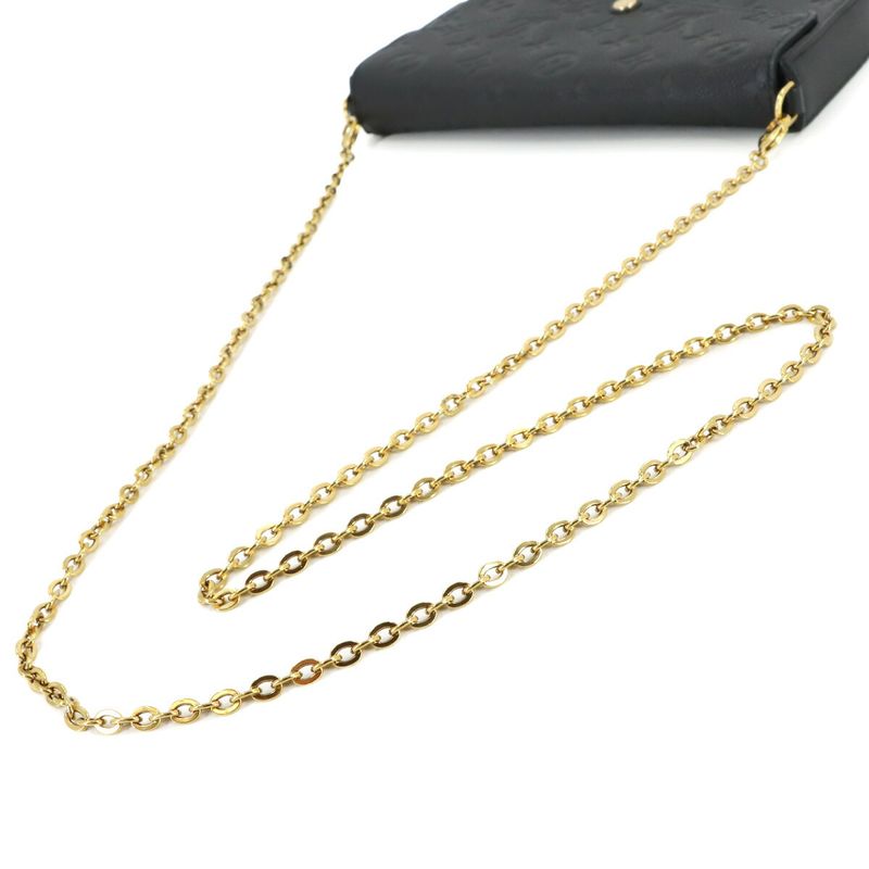 Louis Vuitton Monogram Empreinte Pochette Felicity Chain Wallet Noir Black