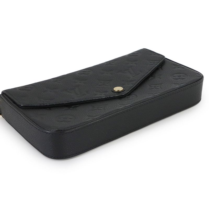 Louis Vuitton Monogram Empreinte Pochette Felicity Chain Wallet Noir Black