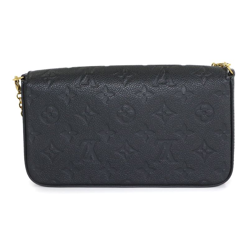 Louis Vuitton Monogram Empreinte Pochette Felicity Chain Wallet Noir Black
