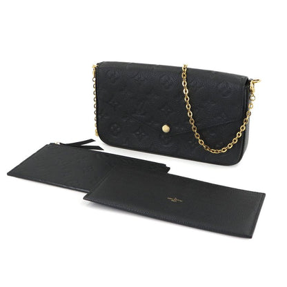 Louis Vuitton Monogram Empreinte Pochette Felicity Chain Wallet Noir Black