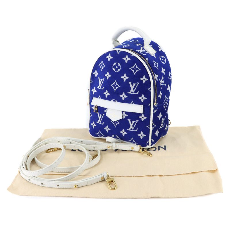Louis Vuitton LV Match Monogram Jacquard Velvet Palm Spring Backpack Mini