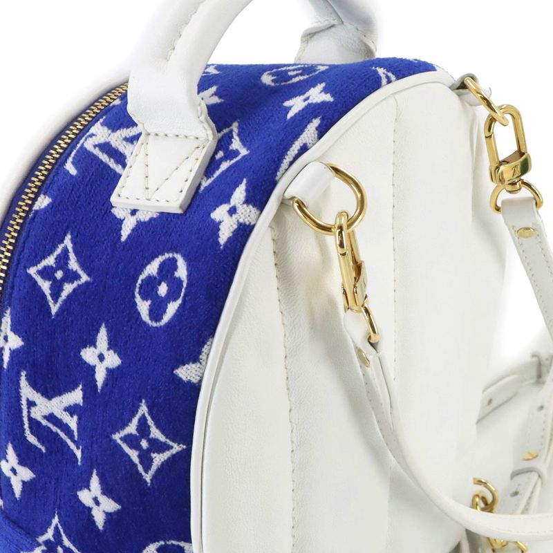 Louis Vuitton LV Match Monogram Jacquard Velvet Palm Spring Backpack Mini