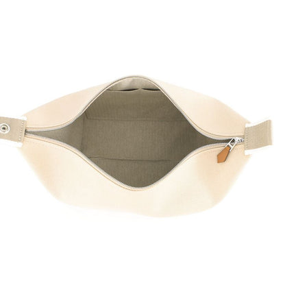Hermes Handbag Bride-a-Brac GM Beige Silver Canvas Pouch