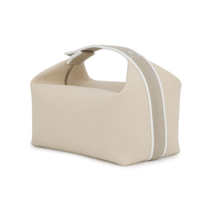 Hermes Handbag Bride-a-Brac GM Beige Silver Canvas Pouch