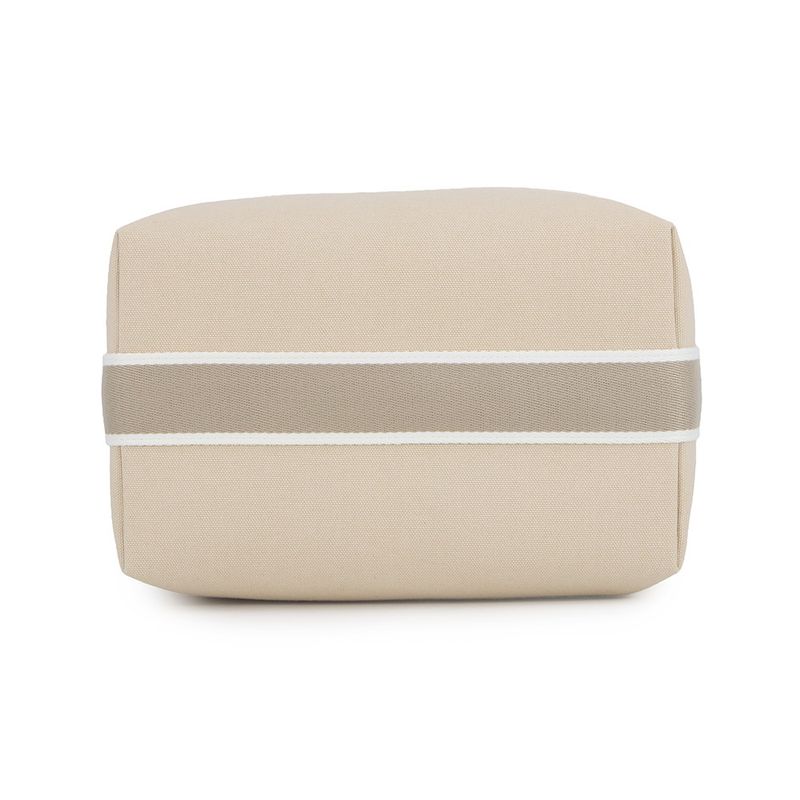 Hermes Handbag Bride-a-Brac GM Beige Silver Canvas Pouch