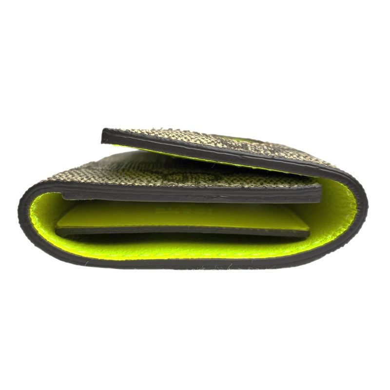 Gucci Key Case 6 Key Neon Heart GG Yellow Key Holder