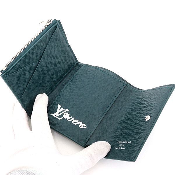 Louis Vuitton Victor Wallet Monogram Heritage Canvas Green Trifold