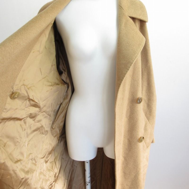 Max Mara Vintage Finest White Tag Pure Cashmere 100% Double Breasted Belted