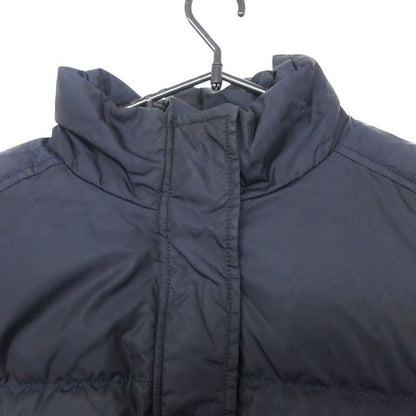 Prada Down Jacket Nylon Stand Collar Hood 44 S Navy