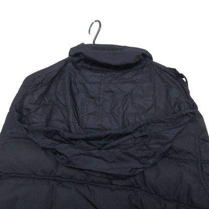Prada Down Jacket Nylon Stand Collar Hood 44 S Navy
