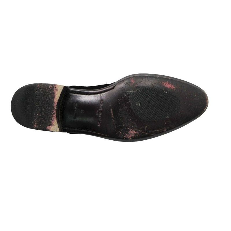 Louis Vuitton Dress Shoes Monogram Jacquard Velour Contrast Leather Business 10