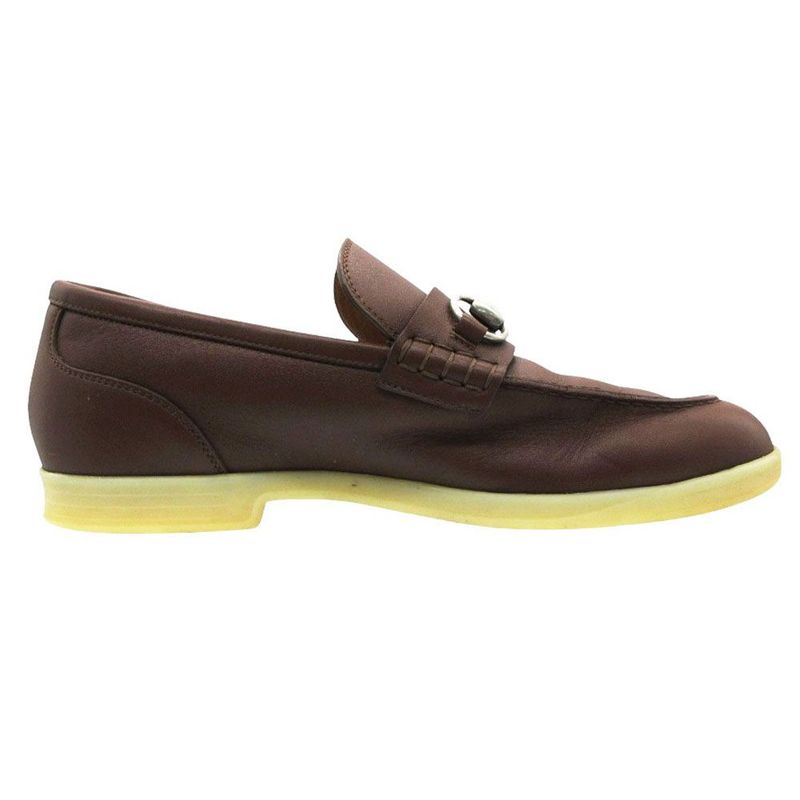 Gucci Horsebit Leather Loafers Shoes Rubber Sole 6 Brown