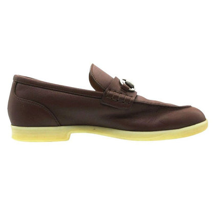 Gucci Horsebit Leather Loafers Shoes Rubber Sole 6 Brown