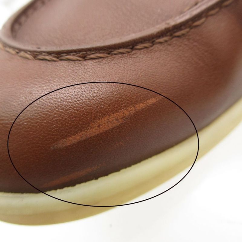 Gucci Horsebit Leather Loafers Shoes Rubber Sole 6 Brown
