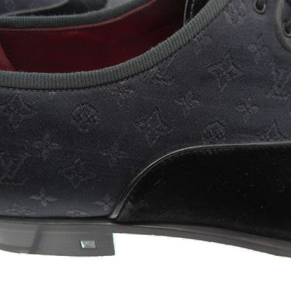 Louis Vuitton Dress Shoes Monogram Jacquard Velour Contrast Leather Business 10
