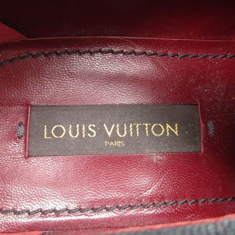 Louis Vuitton Dress Shoes Monogram Jacquard Velour Contrast Leather Business 10