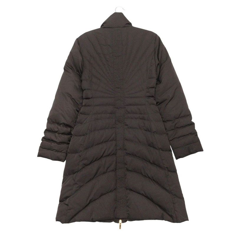 Moncler Brown Tag Martina Double Zip Down Coat Dark 1