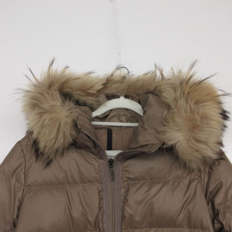 Moncler Nantesfur Down Coat Brown 1