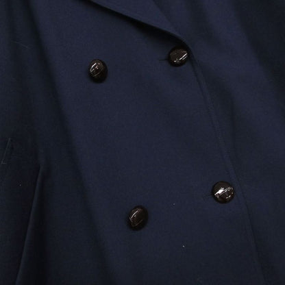 Gucci Long Trench Coat Back Pleated Navy 38