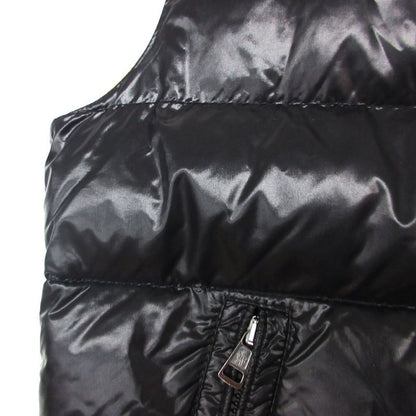 Moncler Down Vest Sleeveless Jacket Nylon Big Logo Patch Tibet Gilet 2 M Black