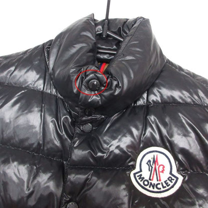 Moncler Down Vest Sleeveless Jacket Nylon Big Logo Patch Tibet Gilet 2 M Black