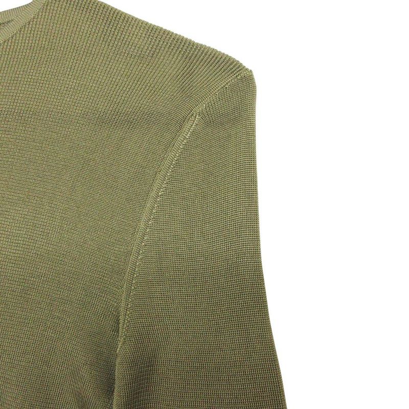 Saint Laurent Knit Crop Top Sheer Pullover Top S Green Sweater